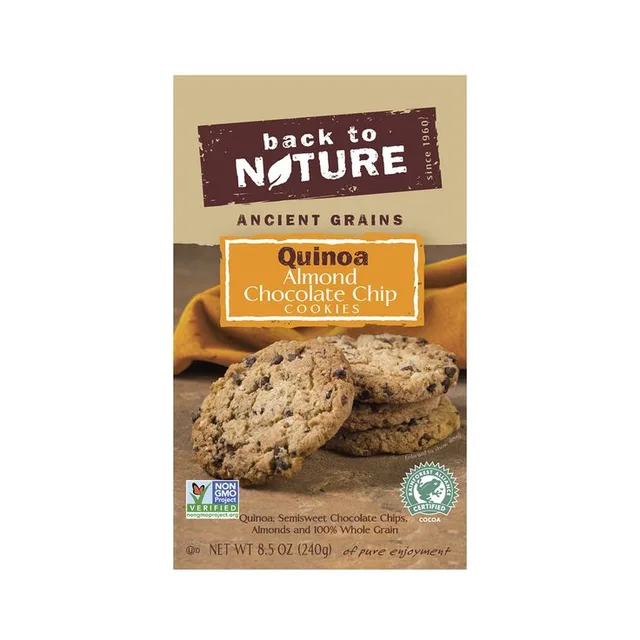 Back to nature, ancient grains quinoa cookies, almond chocolate chips by Back to Nature - Tier E kids snack