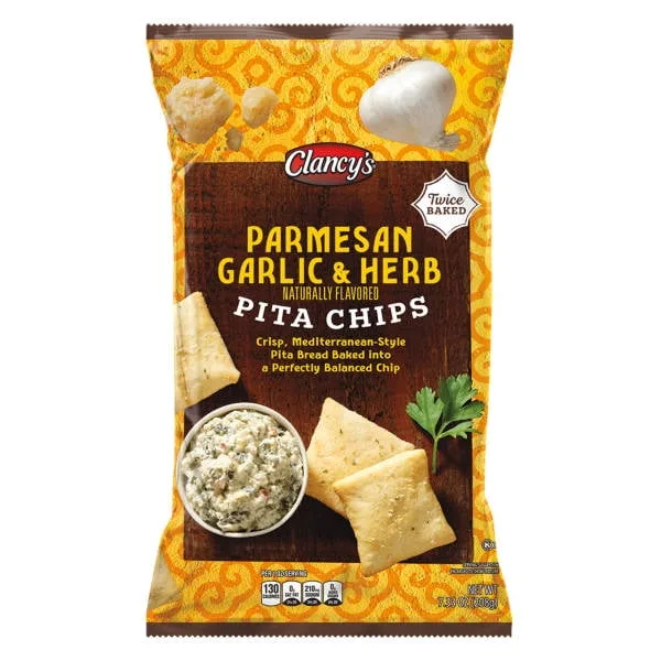 Garlic Parmesan Pita Chips by Clancy's - Tier C kids snack
