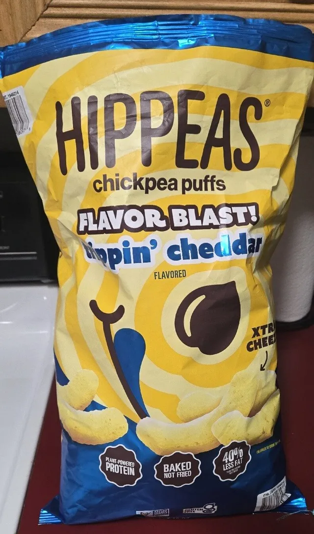 chickpea puffs dippin' cheddar by Hippeas - Tier C kids snack