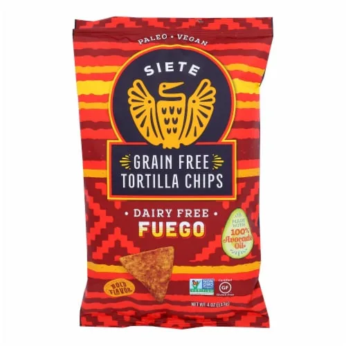 Siete Grain-Free Tortilla Chips Fuego by Siete - Tier A kids snack