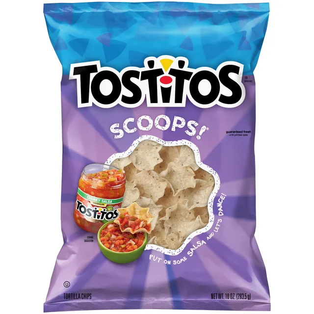 Scoops Tortilla Chips 10 Ounce Plastic Bag by Tostitos - Tier A kids snack