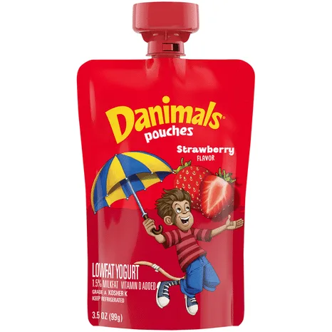 Strawberry Lowfat Yogurt, Strawberry by Danimals - Tier D kids snack