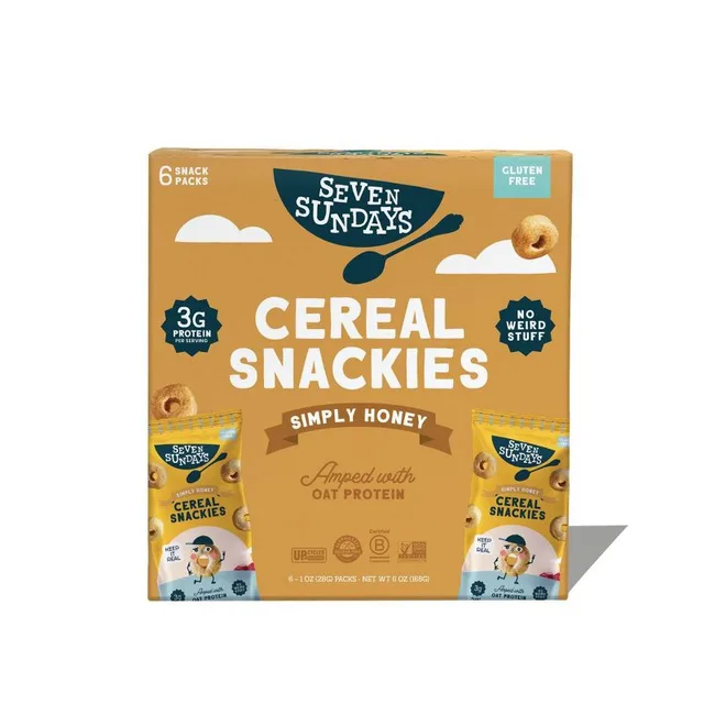 Seven Sundays Simply Honey Gluten Free Cereal Snackies by Seven Sundays - Tier D kids snack