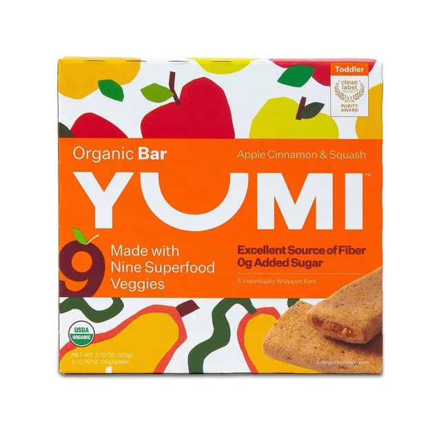 YUMI Organic Apple and Cinnamon Squash Baby Snack Bar by Yumi - Tier B kids snack