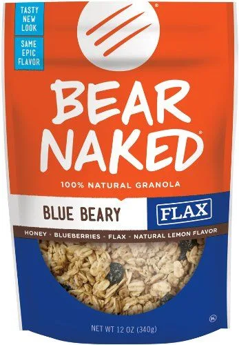 Bearly processed granola blue beary flax, blue beary by Bear Naked - Tier E kids snack