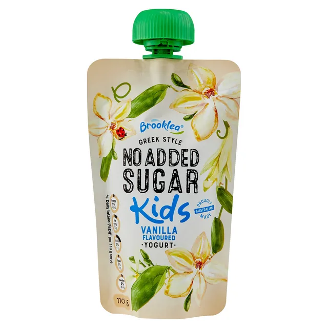 Greek Style No Added Sugar Kids Vanilla Flavoured Yogurt by Brooklea - Tier A kids snack