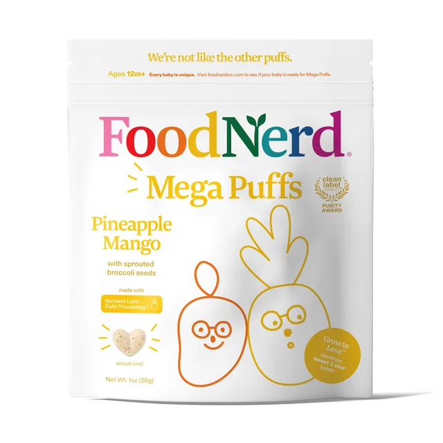 Organic Yellow Mega Puffs by FoodNerd - Tier B kids snack