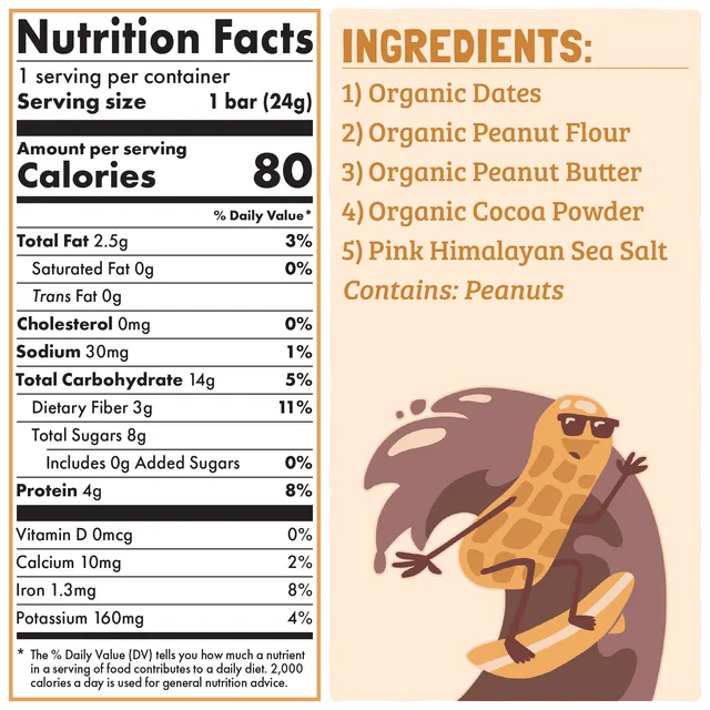 Chocolate Peanut Butter Kids Bar by Skout Organic - Tier B kids snack