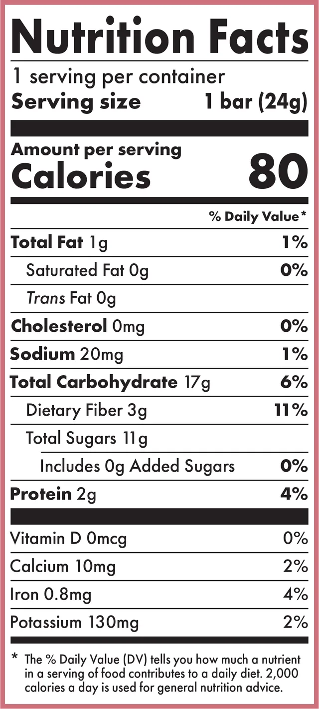 Raspberry Rush Kids Bar by Skout Organic - Tier B kids snack