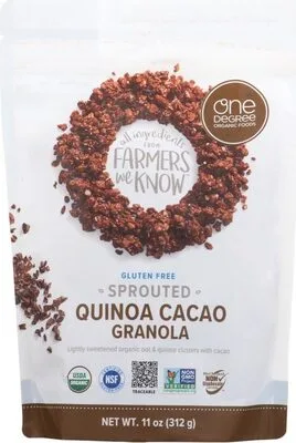 Sprouted Quinoa Cacao Granola by One Degree Organic Foods - Tier C kids snack