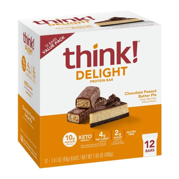 Chocolate peanut butter pie Keto Protein Bar by Think! - Tier C kids snack