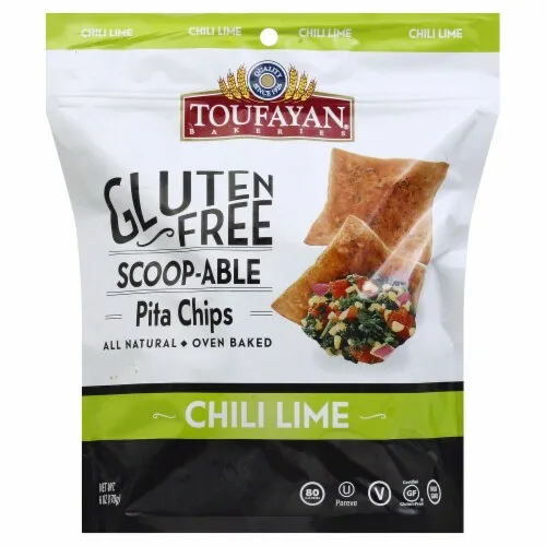 Scoop-Able Pita Chips Chili Lime by Toufayan Bakery - Tier C kids snack