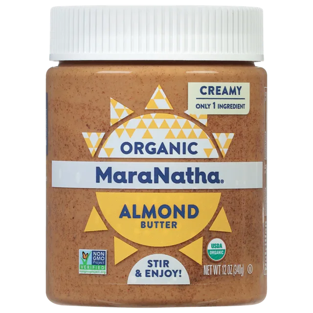 Organic Roasted Creamy Almond Butter by MaraNatha - Tier C kids snack