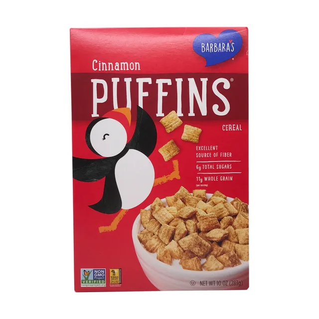Barbara's Cinnamon Puffins Cereal by Barbara's - Tier E kids snack