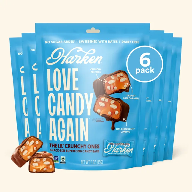 Harken The Lil' Crunchy Ones - Pretzel & Date Caramel Mini Candy Bars by Harken Sweets - Tier B kids snack