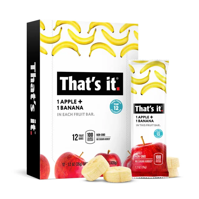 Apple + Banana Fruit Bar by That's It - Tier B kids snack