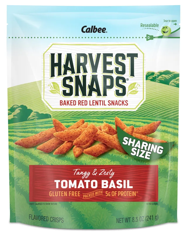 Garden Tomato Basil Snack Crisps by Harvest Snaps - Tier C kids snack