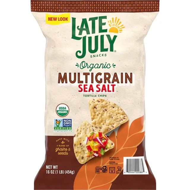 Multigrain tortilla chips by Late July - Tier A kids snack