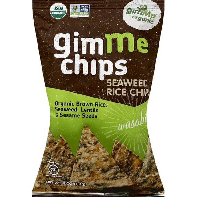 Seaweed Chips with Brown Rice by gimMe - Tier C kids snack