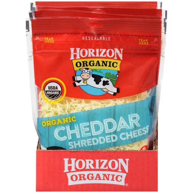 Organic cheddar shredded cheese by Horizon Organic - Tier A kids snack