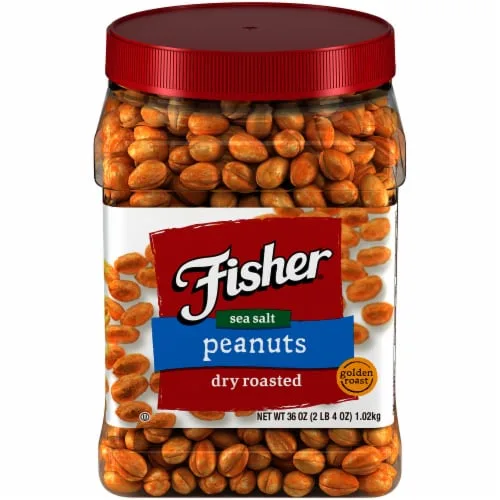 Peanuts, Dry Roasted, Dry Roasted by Fisher - Tier C kids snack