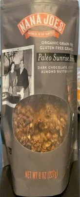 Paleo Sunrise Series; Dark Chocolate, Almond Butter & Pecan by Nana Joes - Tier C kids snack