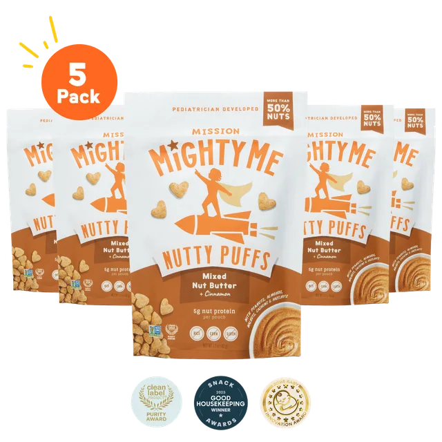 Mixed Nut Butter Puffs by Mission MightyMe - Tier A kids snack