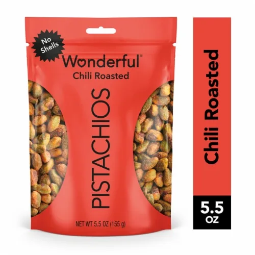 No Shells Chili Roasted Pistachios by Wonderful Pistachios - Tier C kids snack