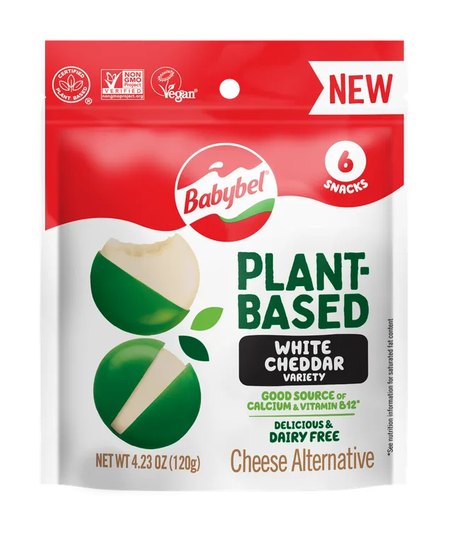 Mini Babybel Plant-Based White Cheddar by Babybel - Tier A kids snack