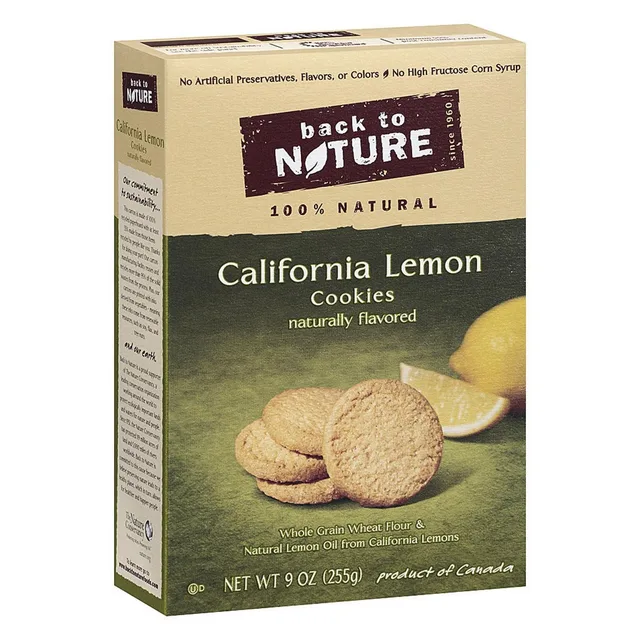 Organic Cookies, California Lemon by Back to Nature - Tier E kids snack