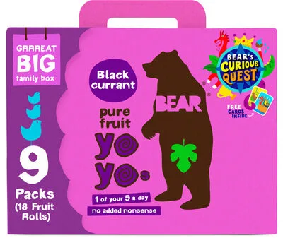 Yoyos Blackcurrant Family Pack by BEAR - Tier B kids snack