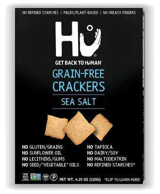 Sea Salt Grain-Free Crackers by Hu - Tier B kids snack