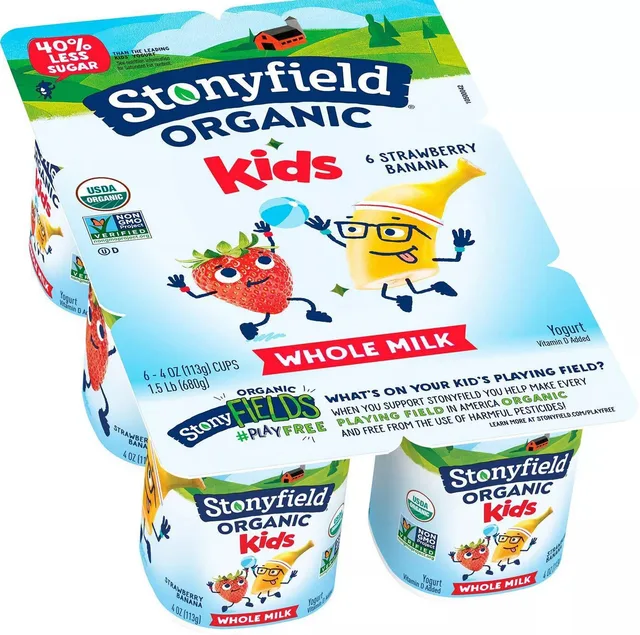 Organic Kids Strawberry Banana Yogurt by Stonyfield - Tier E kids snack