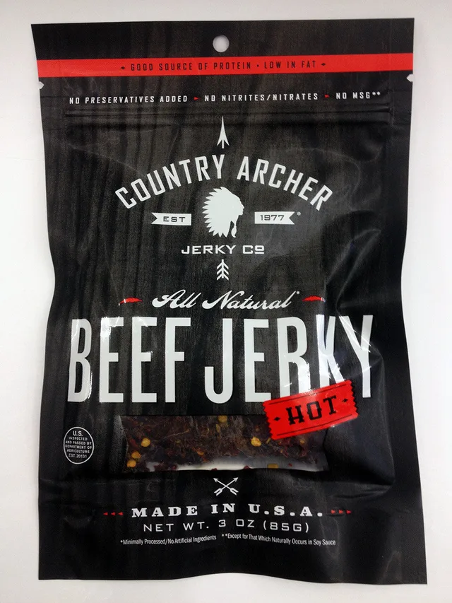 Beef jerky, hot by Country Archer - Tier D kids snack
