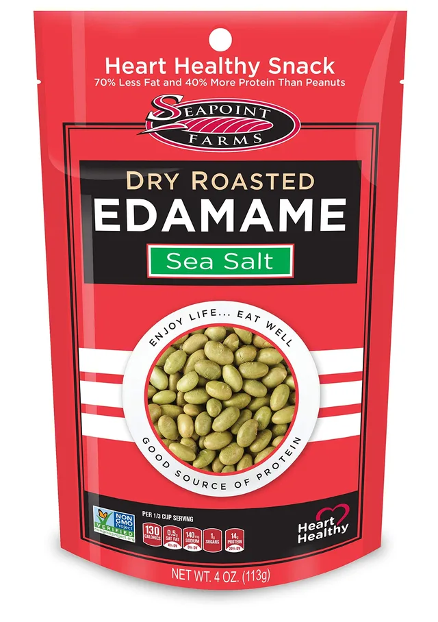 Dry Roasted Edamame Sea Salt by Seapoint Farms - Tier B kids snack