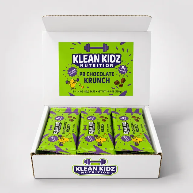 PB Chocolate Krunch Protein Bars by Klean Kidz - Tier D kids snack