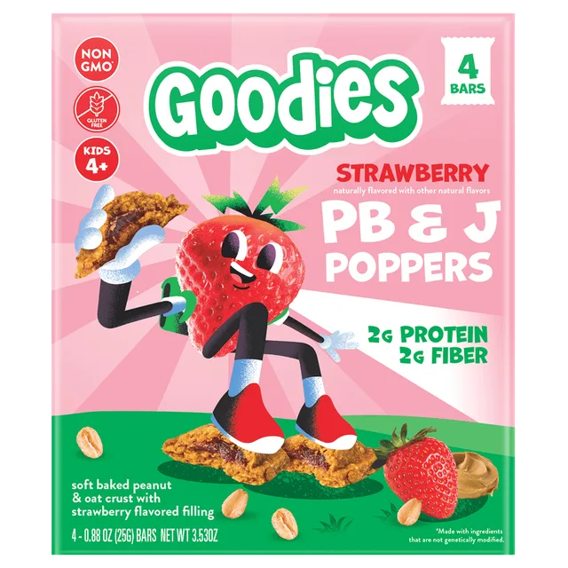 PB&J Poppers - Strawberry by Goodies - Tier C kids snack