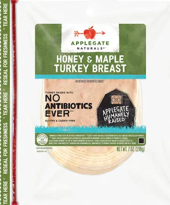 Naturals honey & maple turkey breast by Applegate - Tier C kids snack