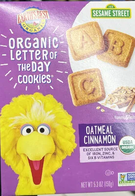 Letter Of The Day Cookies Oatmeal Cinnamon by Earth's Best - Tier E kids snack