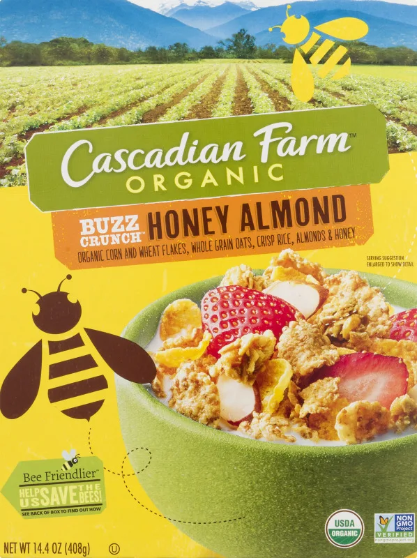 Organic Buzz Crunch Honey Almond Cereal by Cascadian Farm - Tier E kids snack