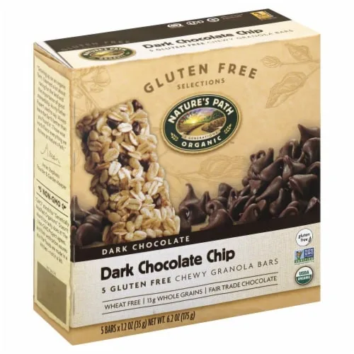Dark chocolate chip chewy granola bars by Nature's Path - Tier E kids snack