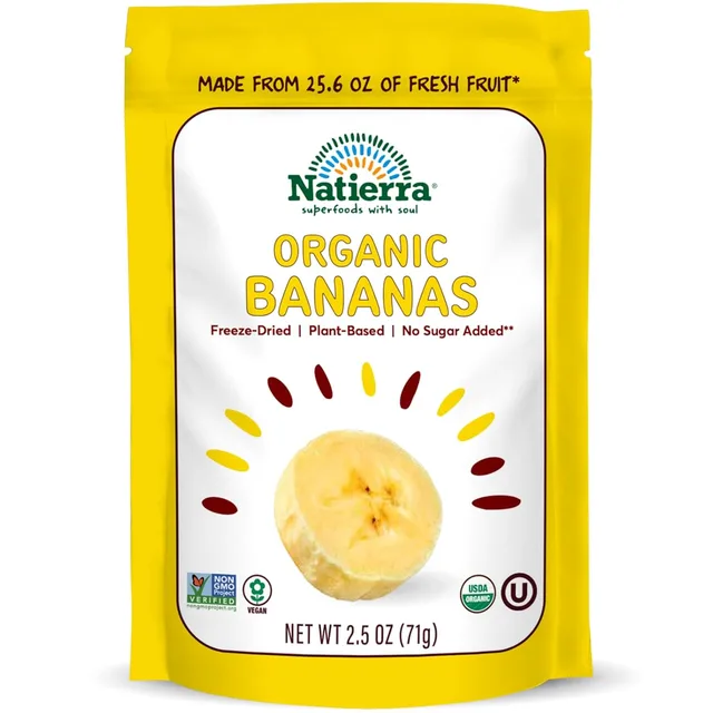 Organic Freeze-Dried Banana Slices by Natierra - Tier B kids snack