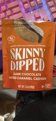 Dark Chocolate Salted Caramel Cashews by Skinny Dipped - Tier D kids snack