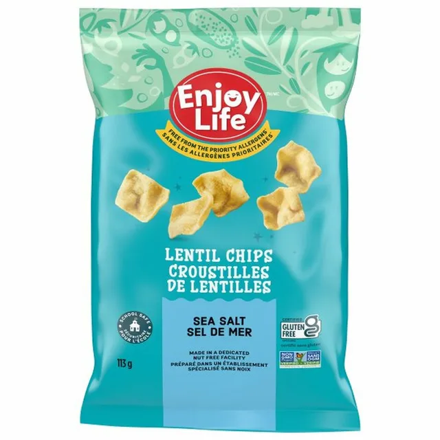 Lentil Chips Sea Salt by Enjoy Life - Tier A kids snack