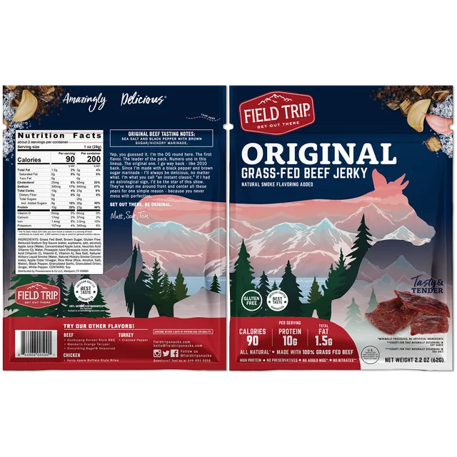 Original Grass-Fed Beef Jerky by Field Trip - Tier E kids snack