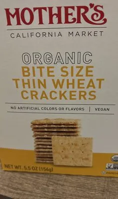 Organic bite-size Thin Wheat Cracker by Mother’s California Market - Tier C kids snack