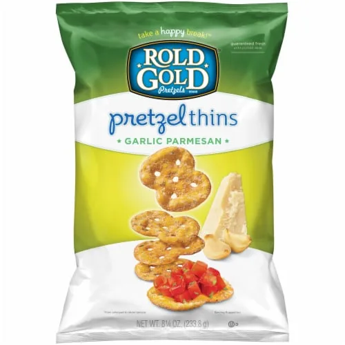 Garlic Parmesan Pretzel Thins, Garlic Parmesan by Rold Gold - Tier B kids snack