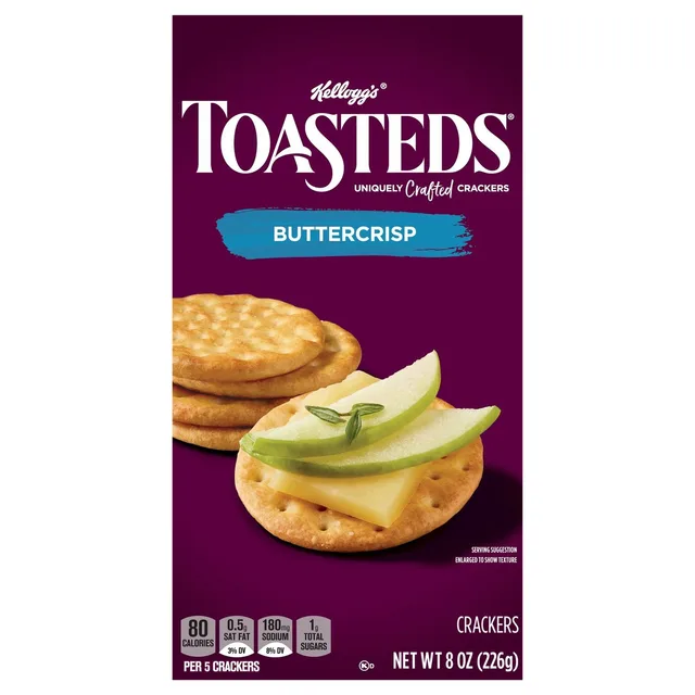 Keebler Toasted Crackers Butter Crisp 4oz 50ct by Keebler - Tier C kids snack
