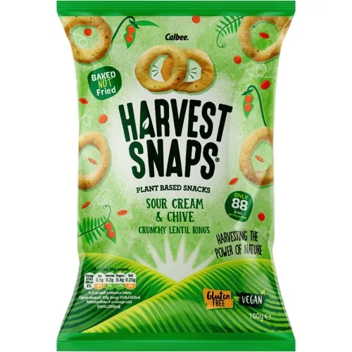 Sour Cream & Chive Crunchy Lentil Rings by Harvest Snaps - Tier C kids snack