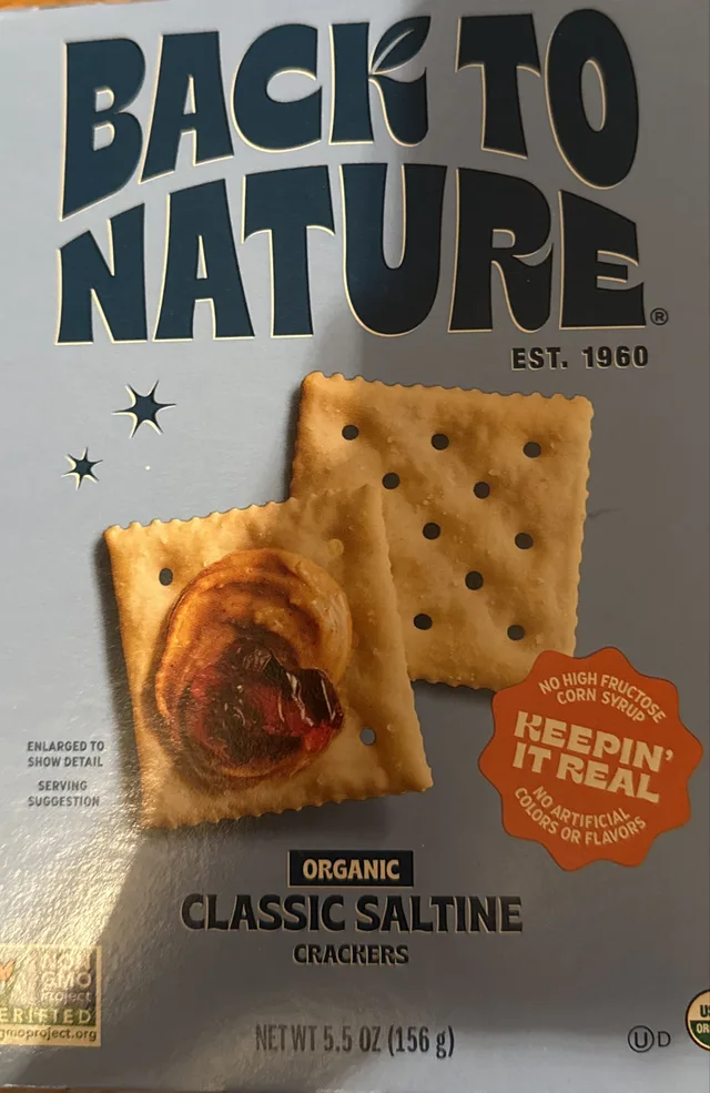 Classic Saltine Crackers by Back to Nature - Tier A kids snack
